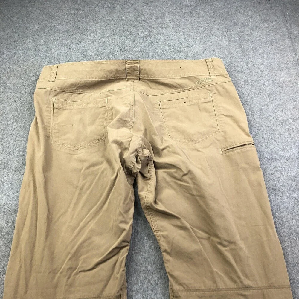 Kuhl Pants Mens 42x30 Beige Canvas Khakis Relaxed Straight Workwear Pockets - Picture 6 of 10